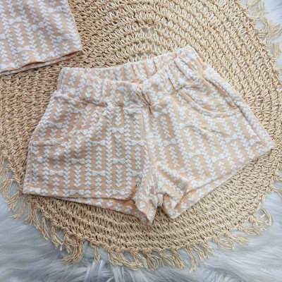 Conj. Regata e Short Corações - Salmão 